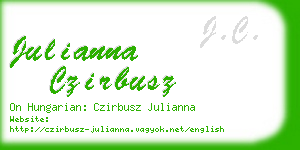 julianna czirbusz business card